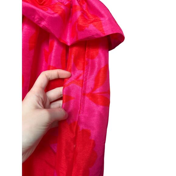 Kate Spade NWOT Classic Rose Peplum Midi Dress - Picture 5 of 7